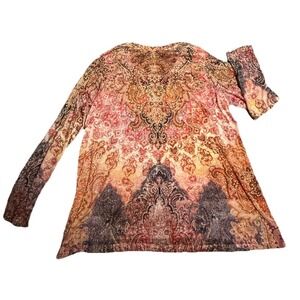 TIME AND TRUE  Tunic Women's XL (16- 18) 3/4 Sleeve, Metal Sparkles